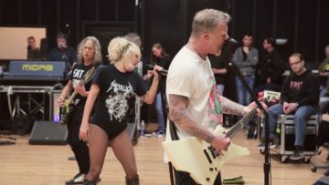 Metallica and Lady GaGa grammy rehearsal