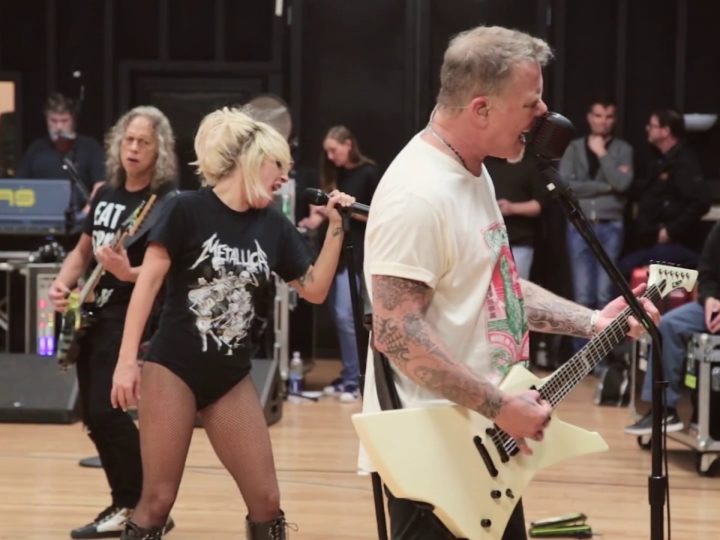 Metallica and Lady GaGa grammy rehearsal